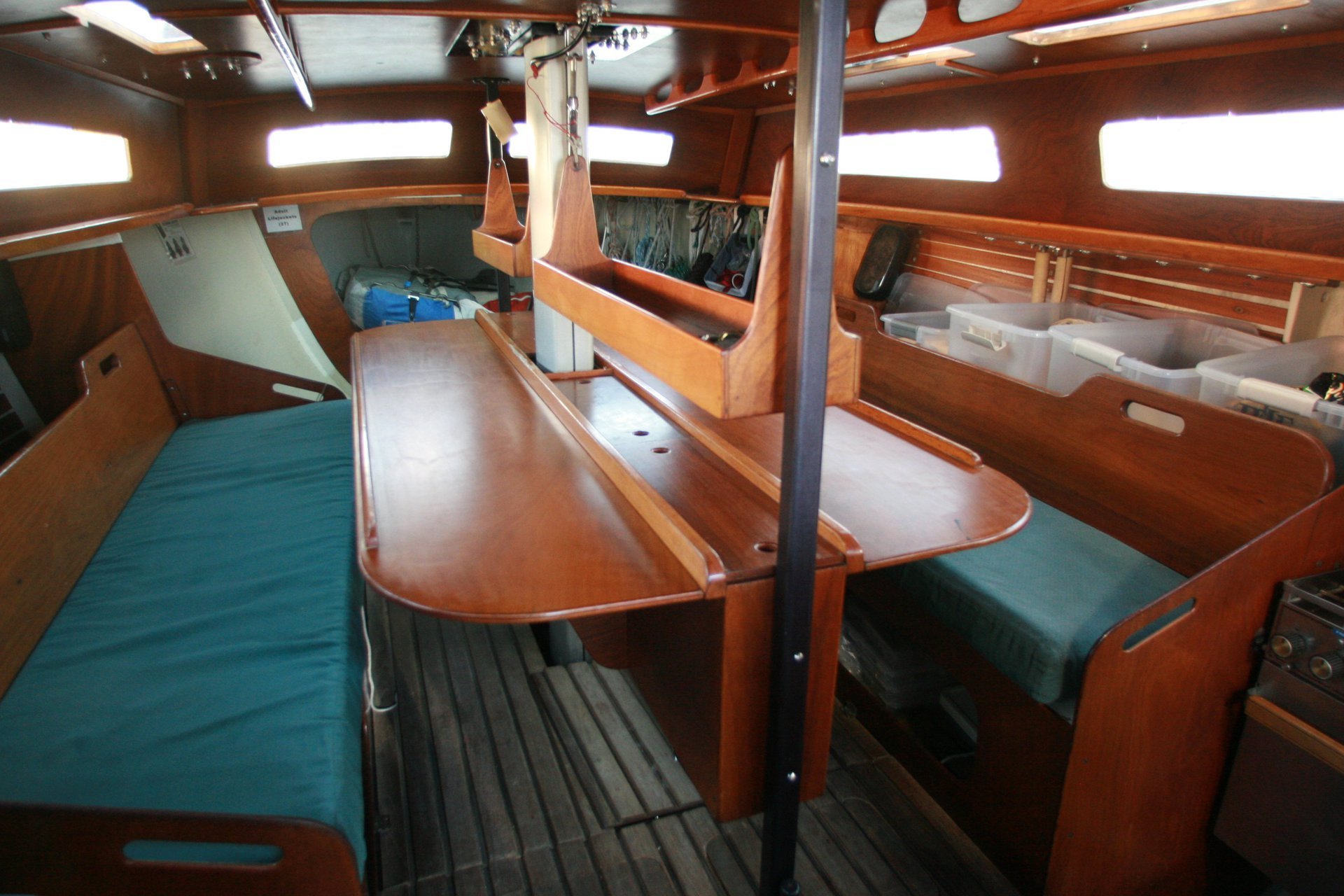The interior cabin of Bay Wolf